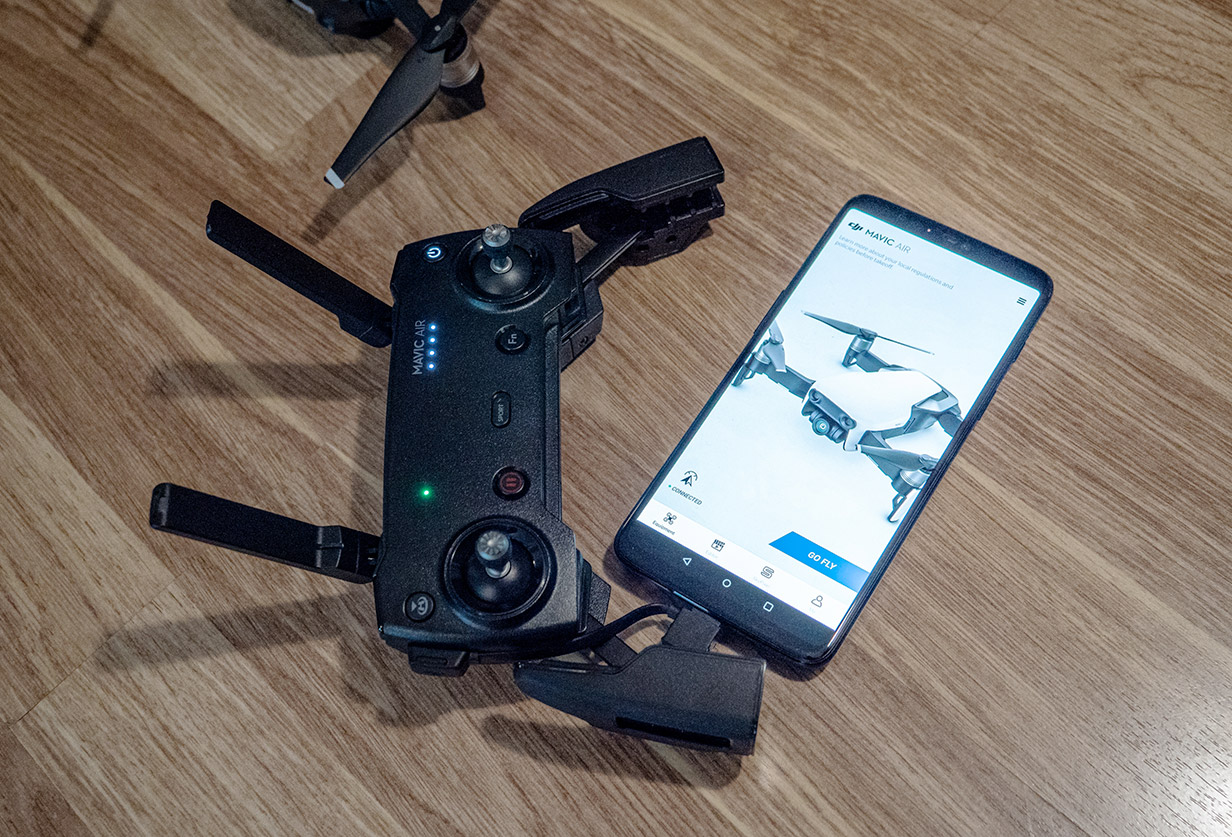how to connect mavic air to phone